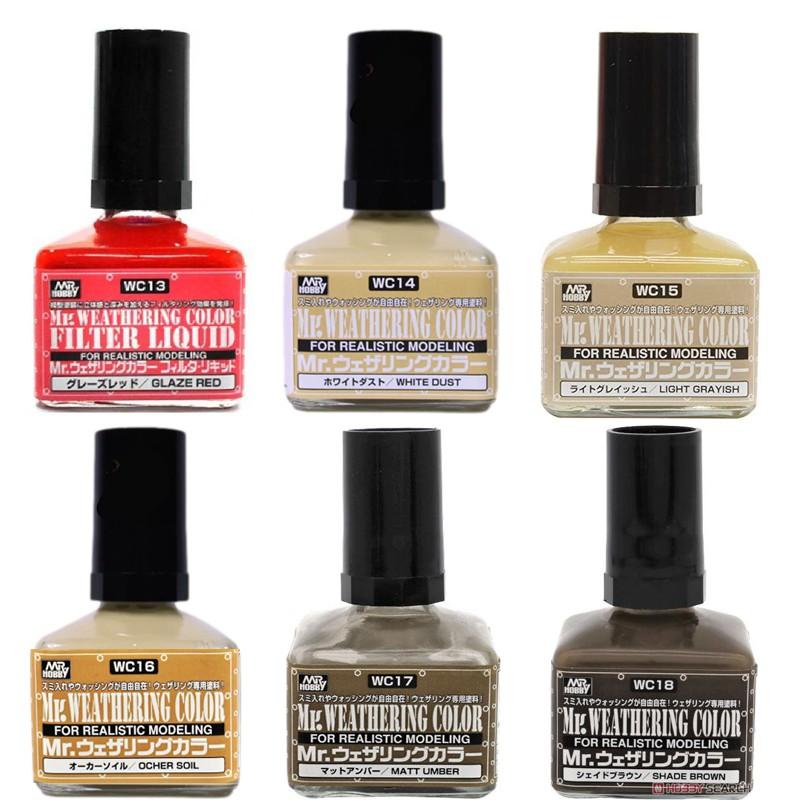 【鋼普拉】現貨 MR.HOBBY GUNZE 郡氏 GSI WC13 模型 舊化漆 釉紅色 油性 墨線液 40ml-細節圖6