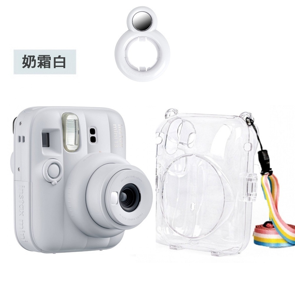 mini 13 奶霜白＋透明殼＋自拍鏡