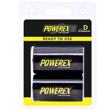 【eYe攝影】MAHA-POWEREX 1號 2入/卡 低自放 鎳氫充電池 MHRDP2 超高容量 可重複使用 響應環保