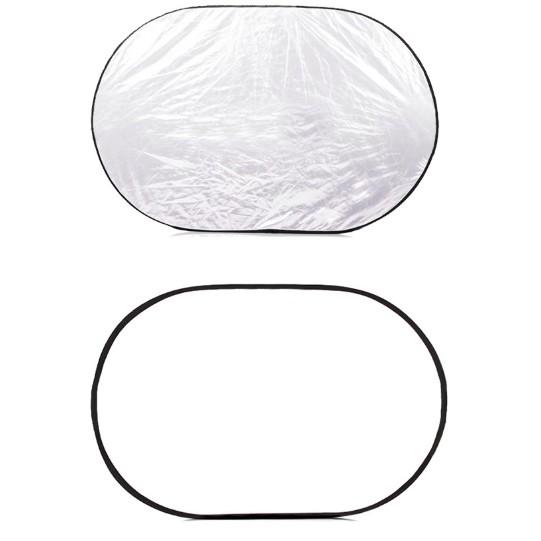 【eYe攝影】專業級 二合一 橢圓形 90*120 cm 雙色 雙面 反光板 銀白 柔光板 90 X 120 cm 攝影棚 棚拍 外拍燈-細節圖2