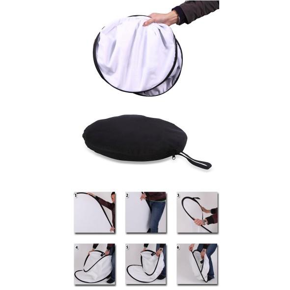 【eYe攝影】專業級 二合一 橢圓形 90*120 cm 雙色 雙面 反光板 銀白 柔光板 90 X 120 cm 攝影棚 棚拍 外拍燈-細節圖4