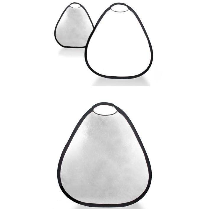 【eYe攝影】專業級 二合一 手握 水滴形 30cm 銀白 雙色 雙面 手提反光板 兩用反光板 攝影棚 棚拍 外拍燈-細節圖2