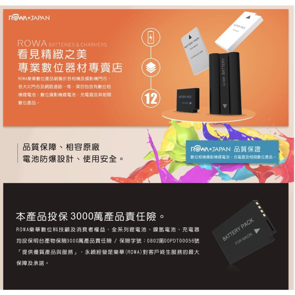 【eYe攝影】現貨 樂華 ROWA Nikon EN-EL24 電池 1系列 J5 高容量 鋰電池 ENEL24-細節圖2