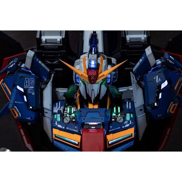 【鋼普拉】現貨 初回特典 億輝 1/35 ZETA GUNDAM Z鋼彈 半身像 胸像 頭像 附LED燈 水貼 金屬套件-細節圖7