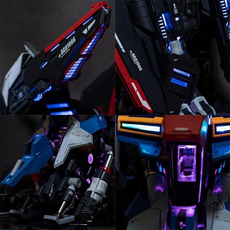 【鋼普拉】現貨 初回特典 億輝 1/35 ZETA GUNDAM Z鋼彈 半身像 胸像 頭像 附LED燈 水貼 金屬套件-細節圖9