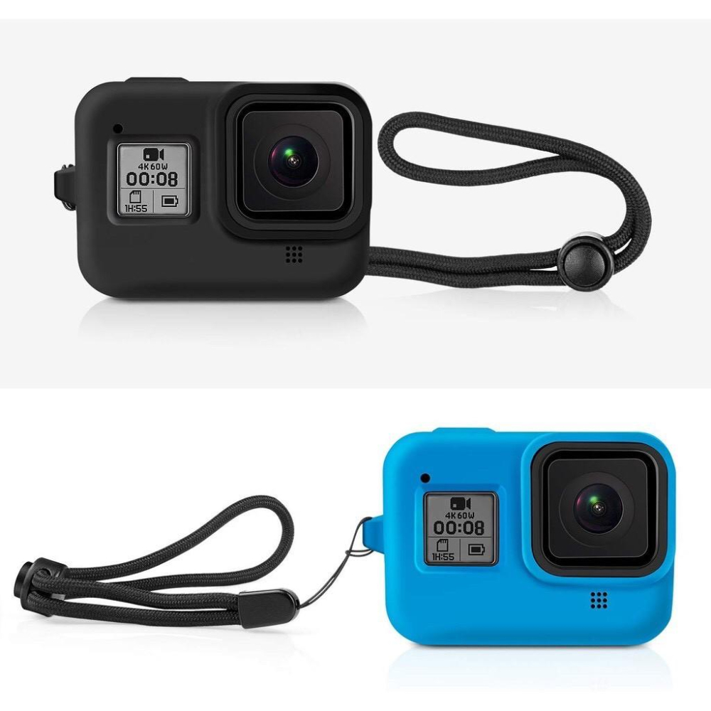 【eYe攝影】現貨 副廠配件 GoPro HERO 8 運動相機 矽膠保護套 + 手腕帶 相機套 掛繩 防摔 防塵-細節圖7