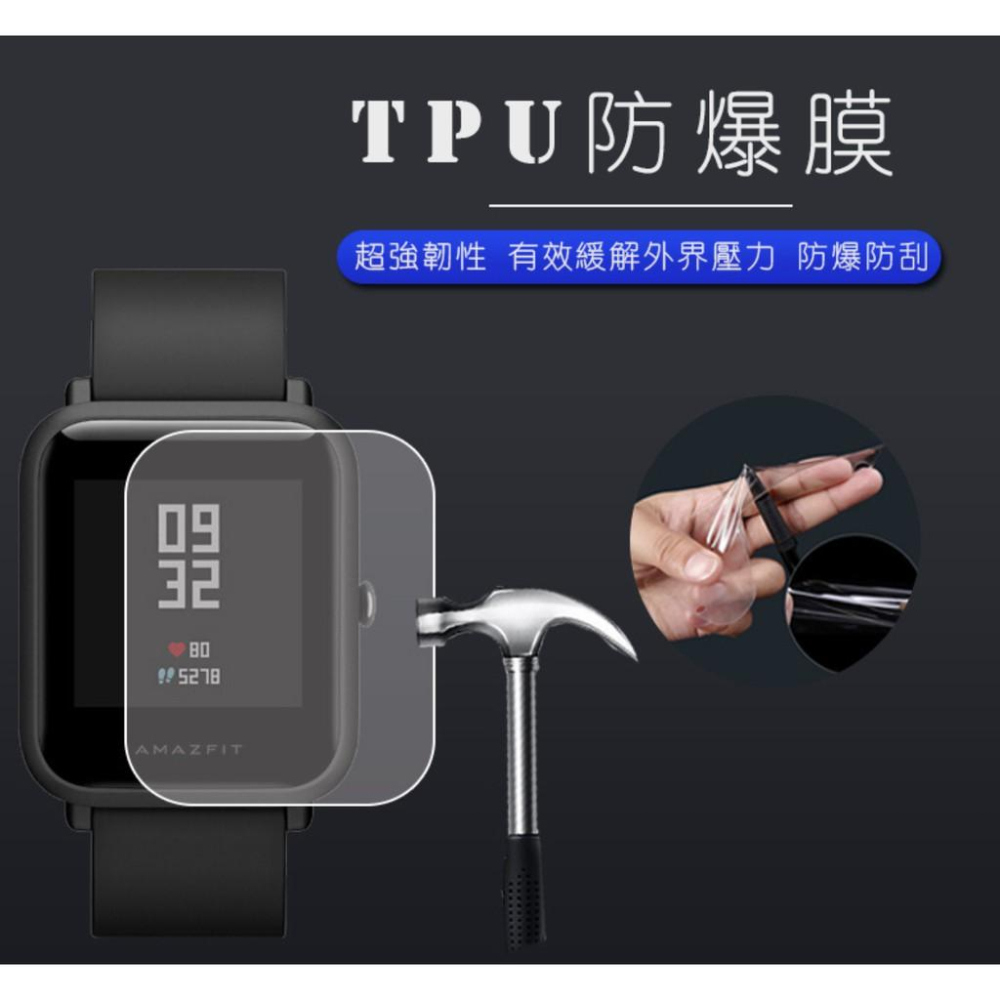 【eYe攝影】現貨 小米 華米米動青春版 手錶保護膜 TPU 防爆 防刮 貼膜 軟膜 配件 保護貼-細節圖3