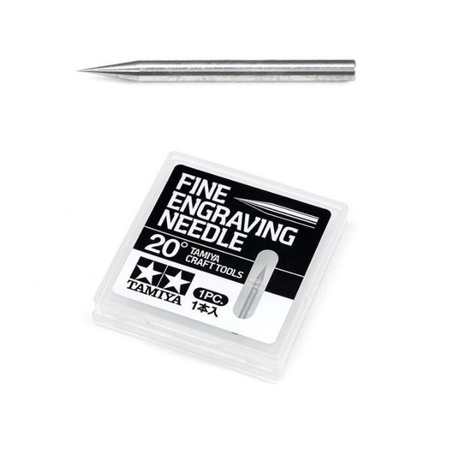 【鋼普拉】現貨 田宮 TAMIYA 74148 條紋雕刻超硬針 雕刻針 20° 刻線針 軸徑2mm 定位 劃線 刻線-細節圖4