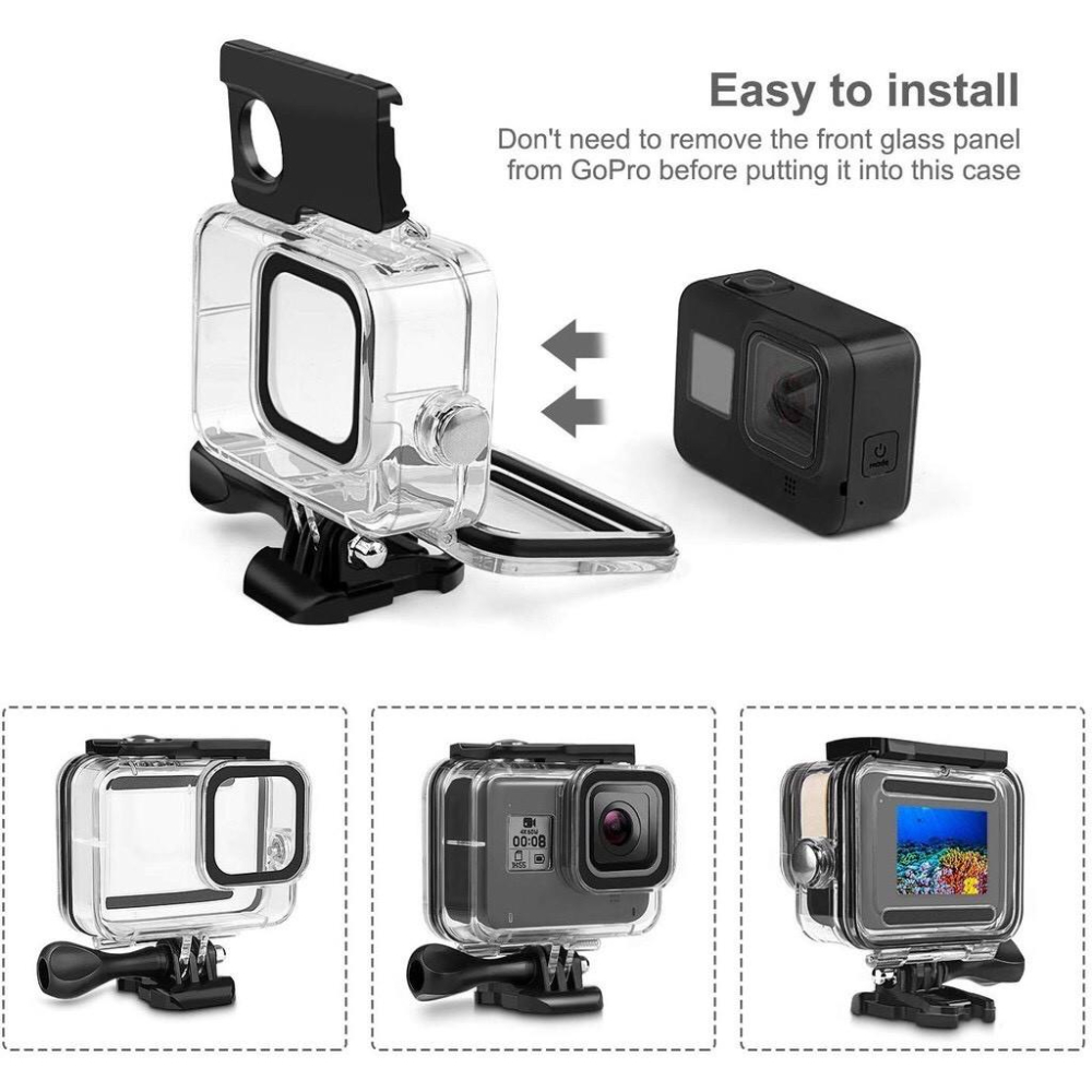 【eYe攝影】現貨 副廠配件 GoPro Hero 9 10 潛水套組 收納包+防水殼+保護貼+矽膠套+潛水濾鏡+防霧片-細節圖5