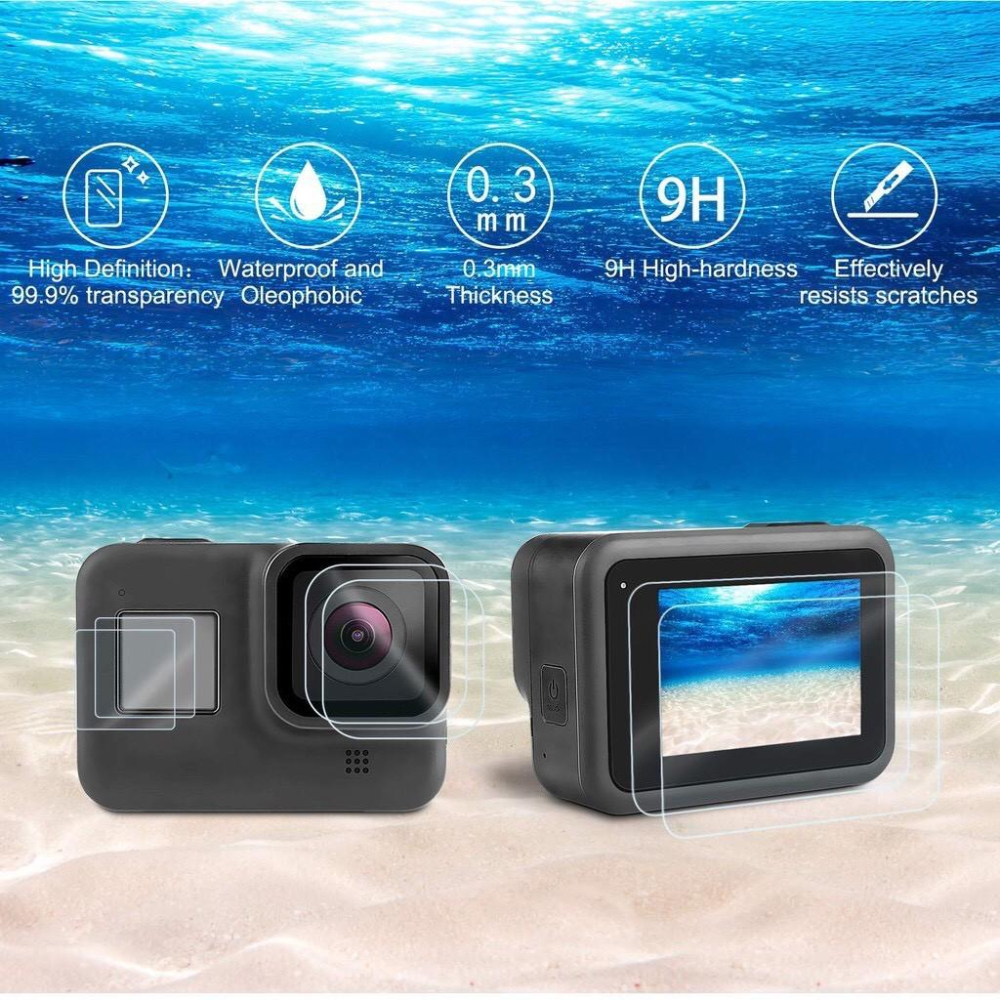 【eYe攝影】現貨 副廠配件 GoPro Hero 9 10 潛水套組 收納包+防水殼+保護貼+矽膠套+潛水濾鏡+防霧片-細節圖8