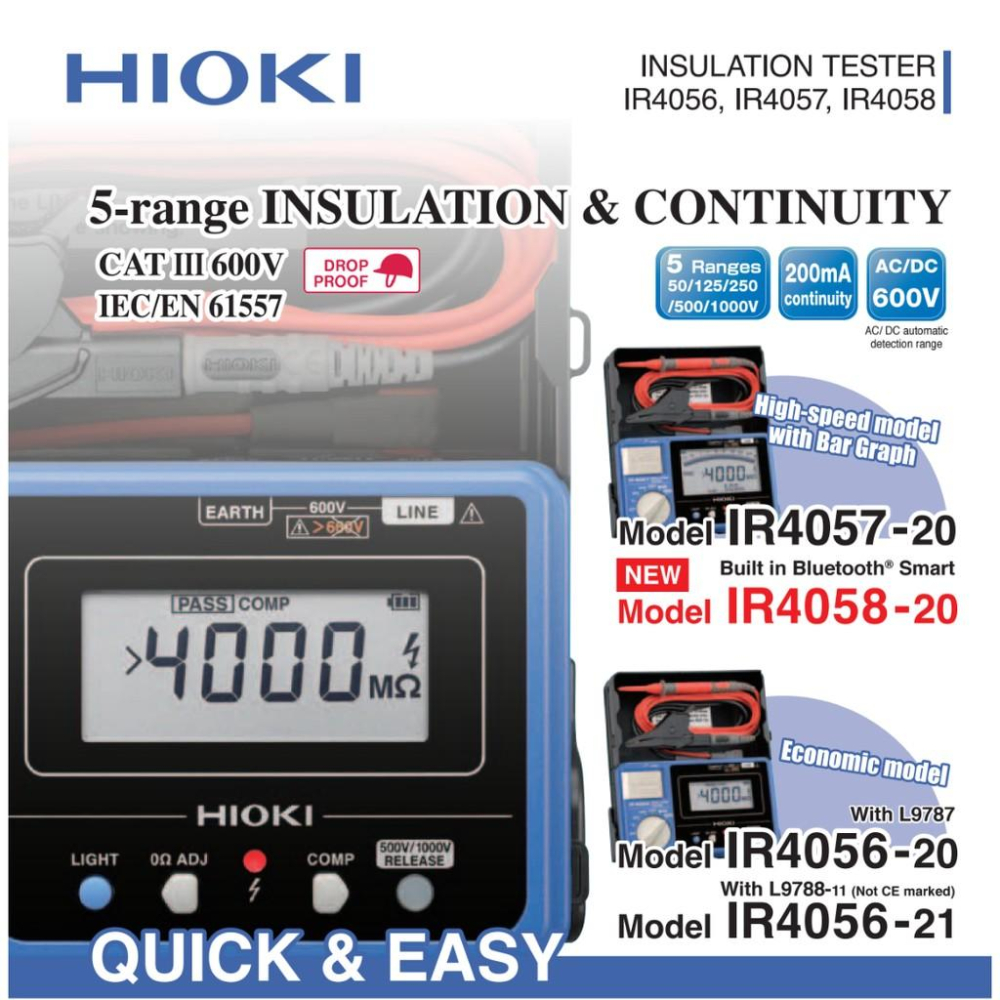 【eYe攝影】日本製 公司貨 HIOKI IR4056-20 4000MΩ/1000 絕緣高組計 廠務端 FAB 實驗室-細節圖4