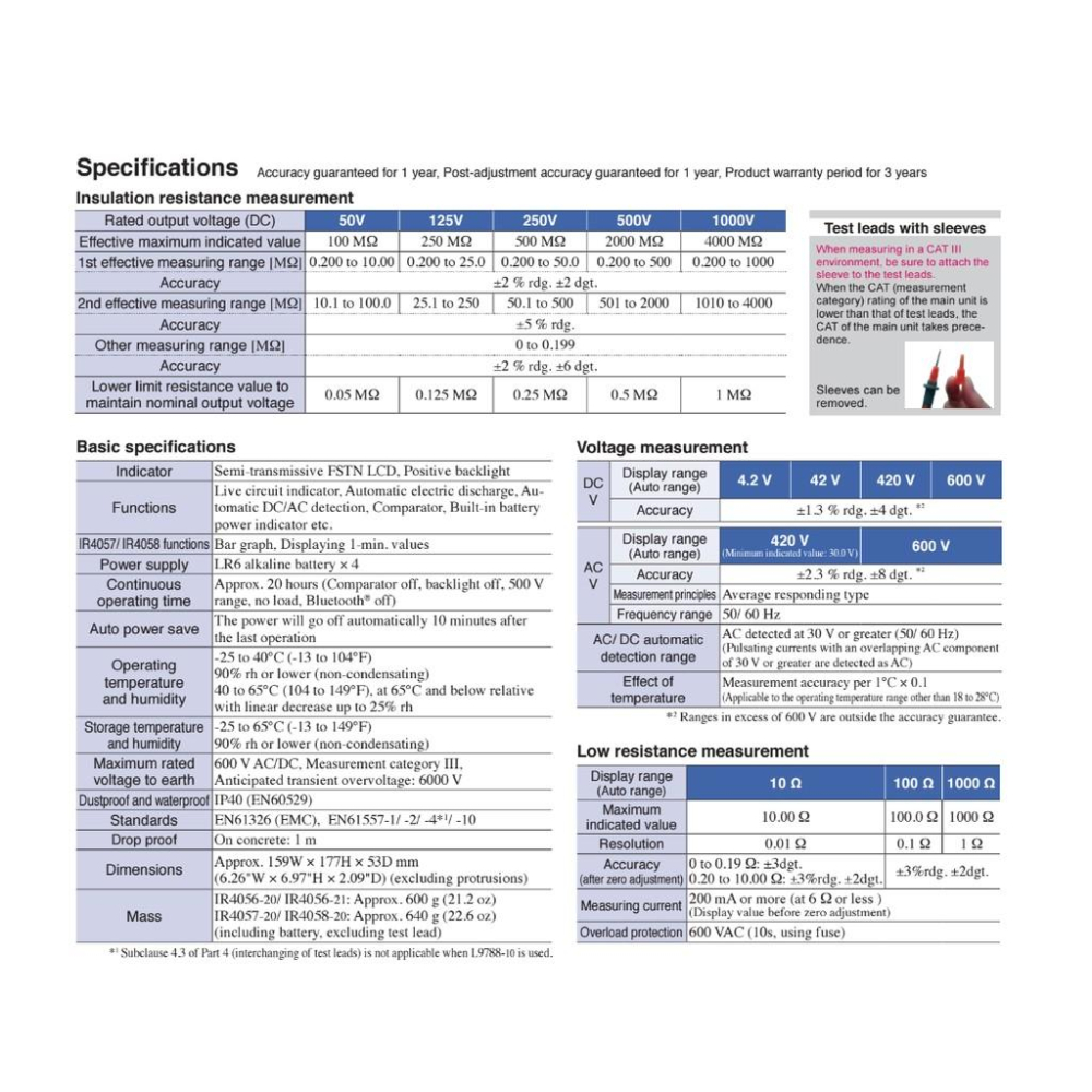 【eYe攝影】日本製 公司貨 HIOKI IR4056-20 4000MΩ/1000 絕緣高組計 廠務端 FAB 實驗室-細節圖9