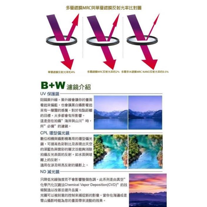 【eYe攝影】送LP1拭鏡 捷新公司貨 德國 B+W F-PRO FPRO 52mm MRC UV 多層鍍膜保護鏡 超薄-細節圖7