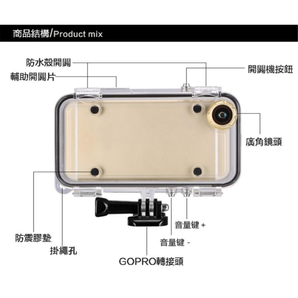 【eYe攝影】現貨 iPhone 6 6S I6 PLUS 防水殼 可觸控 保護殼 手機殼 防水盒 可接浮力棒 自拍桿-細節圖3