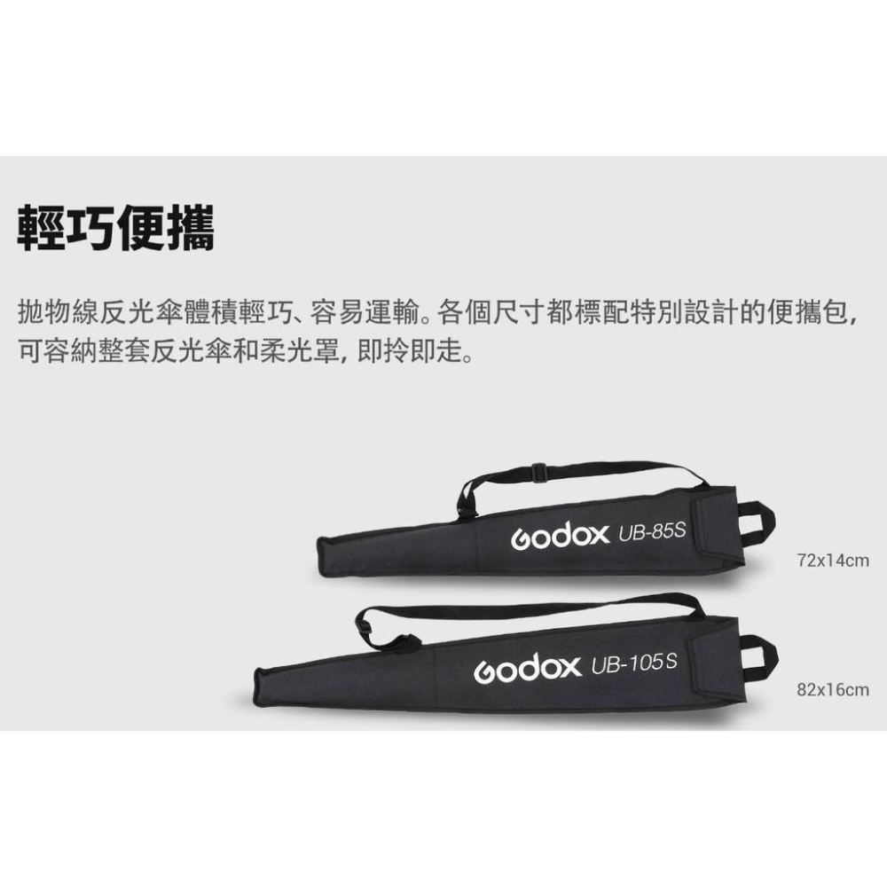 【eYe攝影】現貨 神牛 GODOX 拋物線反光傘 UB-105S UB-85S 深口 柔光傘 透射傘 柔光罩 人像攝影-細節圖5