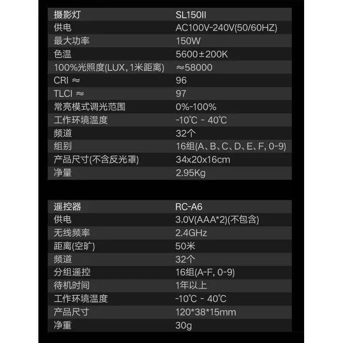 【eYe攝影】現貨 GODOX 神牛  SL150 II  公司貨 白光版 雙色溫二代 LED攝錄影燈  棚燈 持續燈-細節圖9