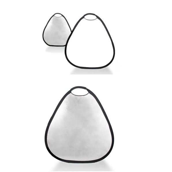 【eYe攝影】專業級 二合一 手握 水滴形 80cm 銀白 雙色 雙面 手提反光板 兩用反光板 外拍 婚攝 婚禮攝影 攝影棚 棚拍 外拍燈-細節圖2