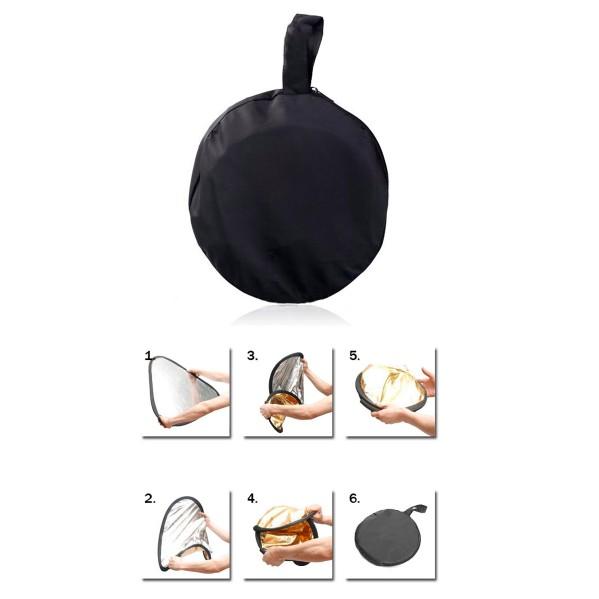 【eYe攝影】專業級 二合一 手握 水滴形 80cm 銀白 雙色 雙面 手提反光板 兩用反光板 外拍 婚攝 婚禮攝影 攝影棚 棚拍 外拍燈-細節圖3