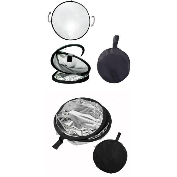 【eYe攝影】 專業級 二合一 圓形 110cm 銀白 雙色 反光板 雙面反光板 兩用反光板 婚禮攝影 外拍 攝影棚 棚拍 外拍燈-細節圖3