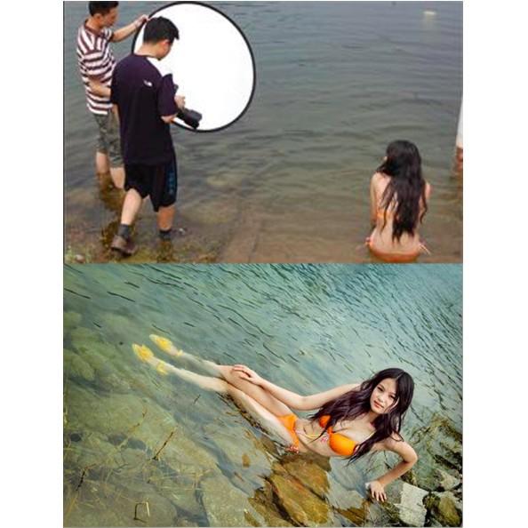 【eYe攝影】 專業級 二合一 圓形 110cm 銀白 雙色 反光板 雙面反光板 兩用反光板 婚禮攝影 外拍 攝影棚 棚拍 外拍燈-細節圖5