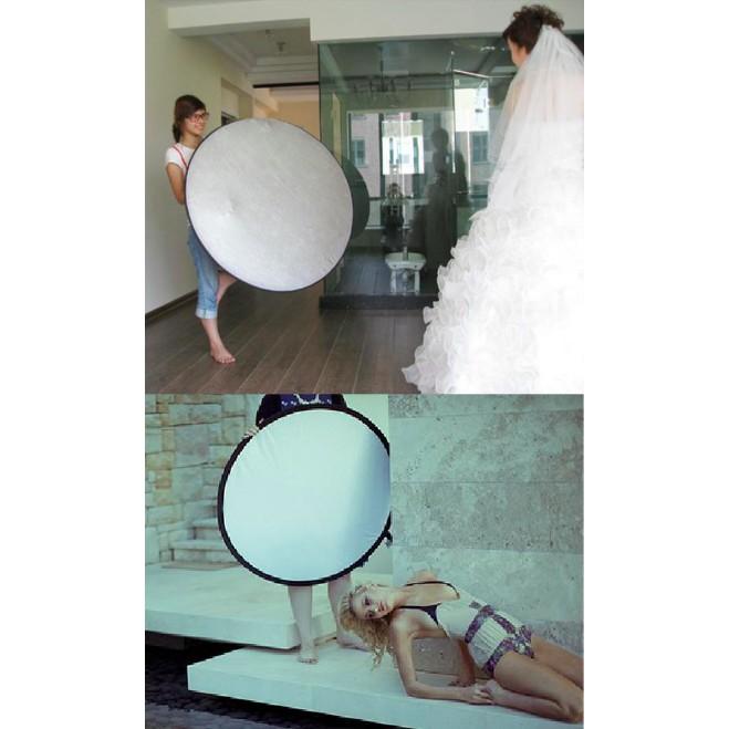 【eYe攝影】 專業級 二合一 圓形 110cm 銀白 雙色 反光板 雙面反光板 兩用反光板 婚禮攝影 外拍 攝影棚 棚拍 外拍燈-細節圖6