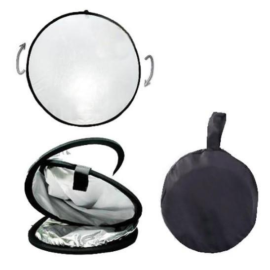 【eYe攝影】 專業級 二合一 圓形 80cm 銀白 雙色 反光板 雙面反光板 兩用反光板 婚禮攝影 外拍 攝影棚 棚拍 外拍燈-細節圖3