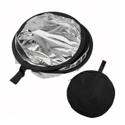 【eYe攝影】 專業級 二合一 圓形 80cm 銀白 雙色 反光板 雙面反光板 兩用反光板 婚禮攝影 外拍 攝影棚 棚拍 外拍燈-細節圖4