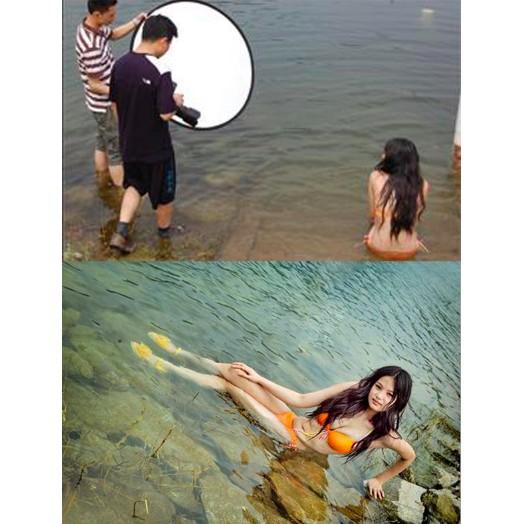 【eYe攝影】 專業級 二合一 圓形 80cm 銀白 雙色 反光板 雙面反光板 兩用反光板 婚禮攝影 外拍 攝影棚 棚拍 外拍燈-細節圖6