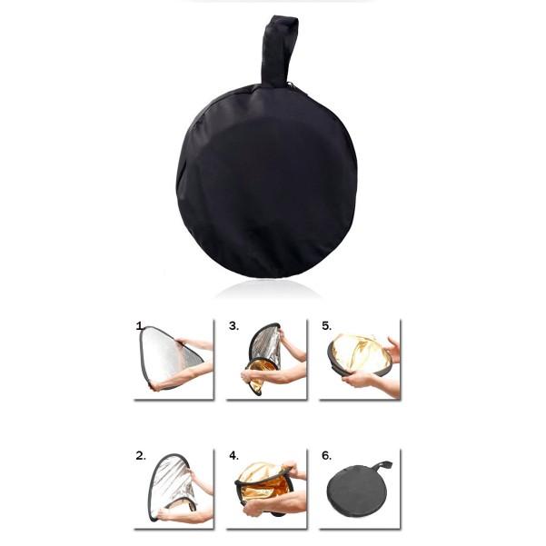 【eYe攝影】專業級 二合一 手握 水滴形 60cm 金銀 雙色 雙面 手提反光板 兩用反光板 外拍 婚攝 婚禮攝影 攝影棚 棚拍 外拍燈-細節圖3