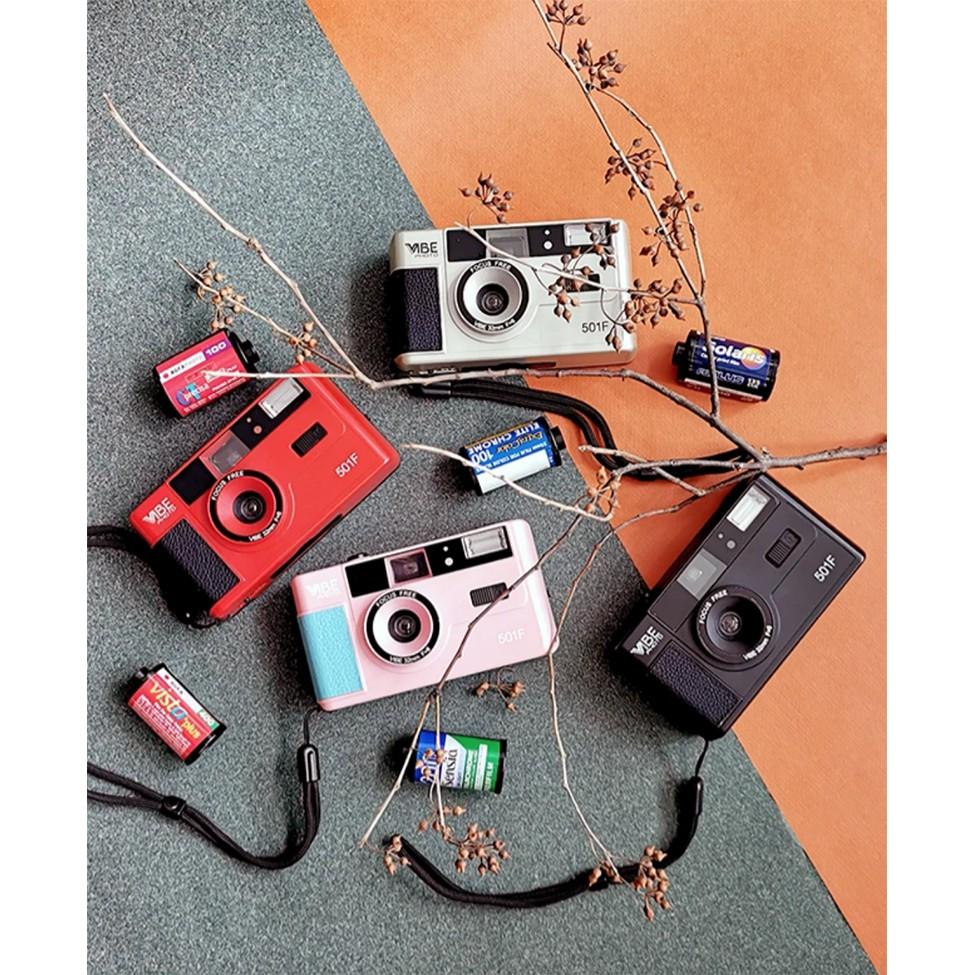 【eYe攝影】現貨 含彩色軟片+電池 德國🇩🇪 VIBE 501F 底片相機 復古相機 膠卷相機 135軟片 閃光燈-細節圖5