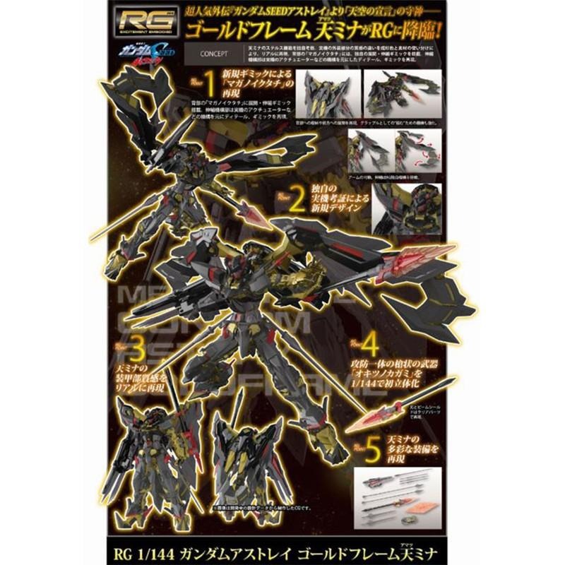 【鋼普拉】BANDAI RG 1/144 #24 GUNDAM ASTRAY GOLD FRAME 金異端鋼彈 天蜜娜-細節圖2