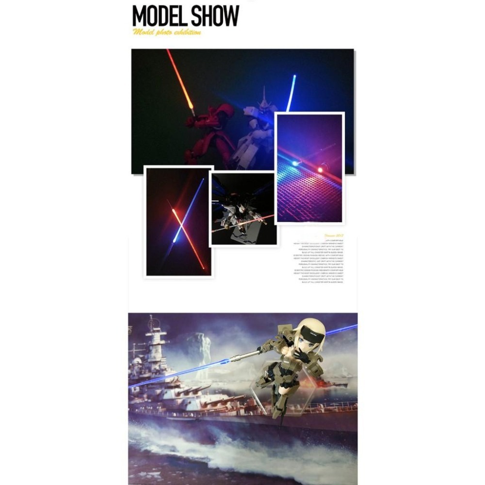 【鋼普拉】現貨 MG RE 1/100 鋼彈 人偶 特效發光光劍 LED燈 光棒 光劍 模型激光劍 光束劍 藍/綠/紅-細節圖6