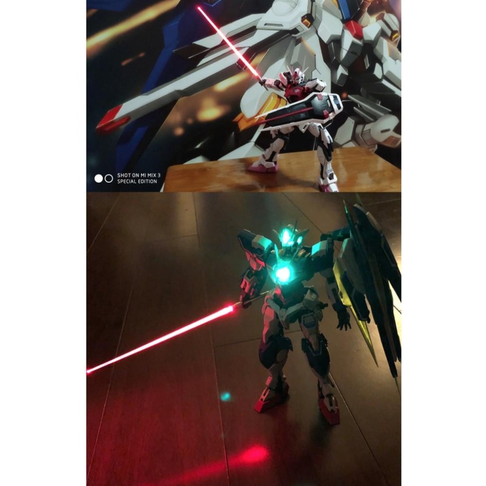 【鋼普拉】現貨 MG RE 1/100 鋼彈 人偶 特效發光光劍 LED燈 光棒 光劍 模型激光劍 光束劍 藍/綠/紅-細節圖7