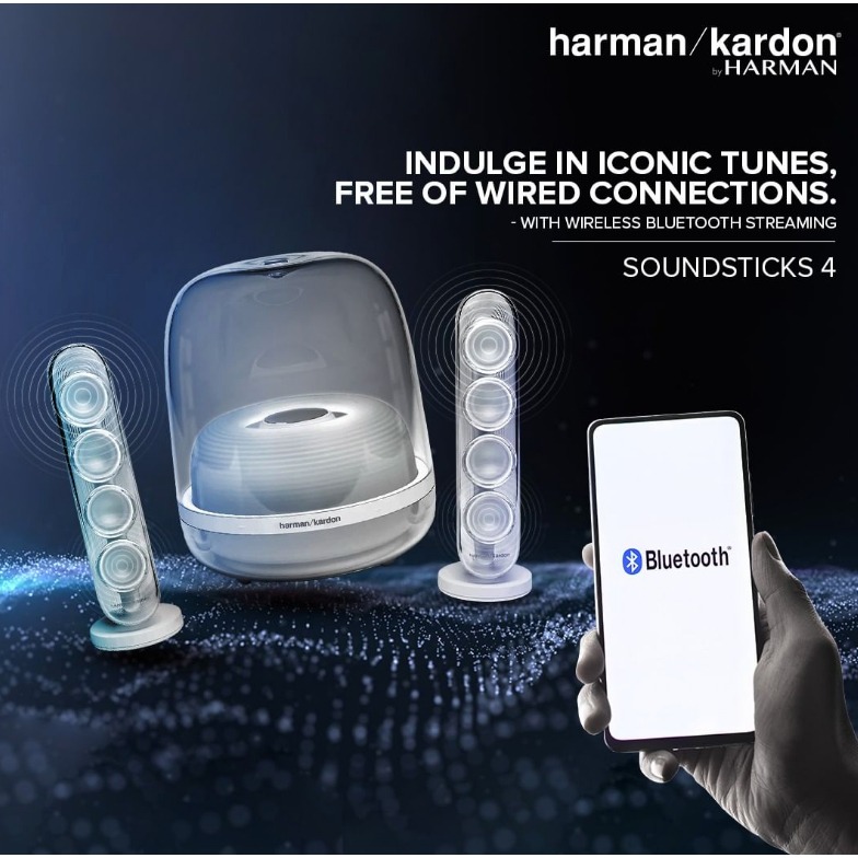 【eYe攝影】現貨 Harman Kardon SoundSticks 4 透明 水晶喇叭 電視音箱 家庭劇院 電腦音響-細節圖2