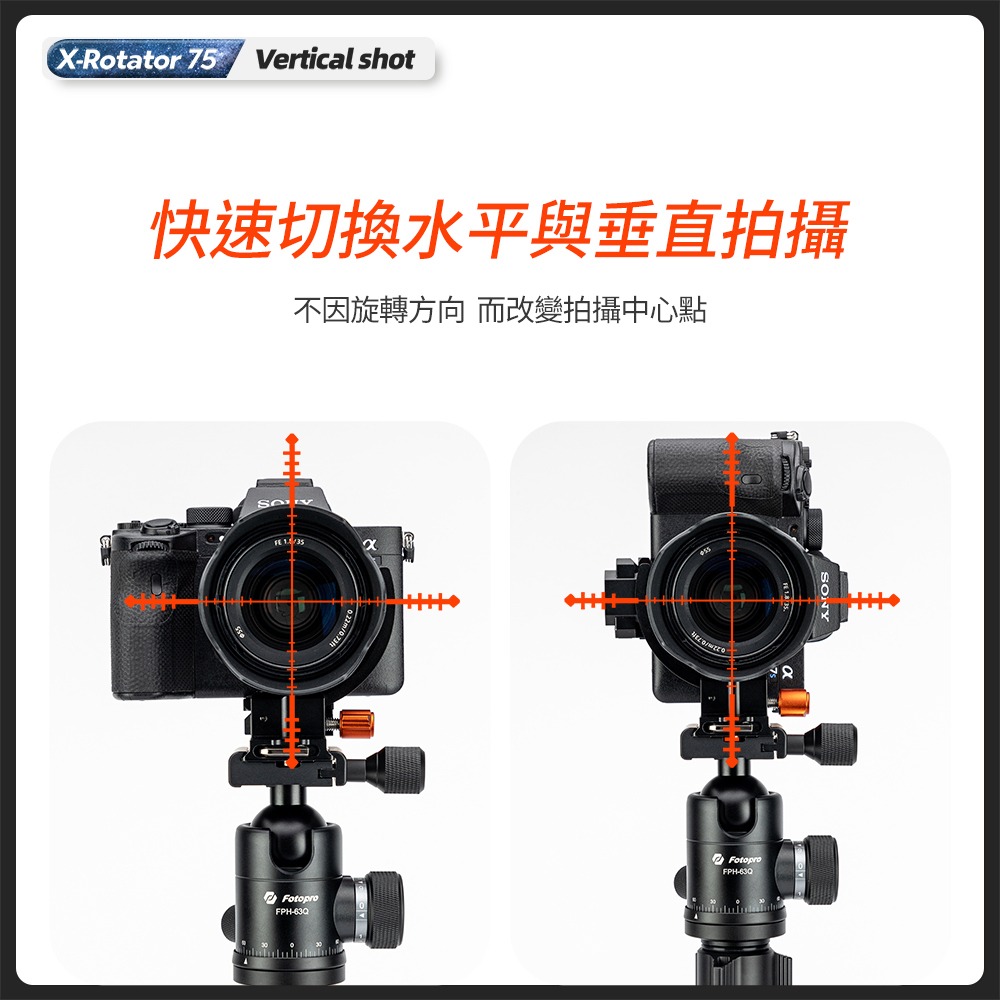 【eYe攝影】FOTOPRO X-ROTATOR 75 快轉環 機身巧旋環 橫拍 豎拍 垂直拍攝 快拆 ARCA 婚攝-細節圖4