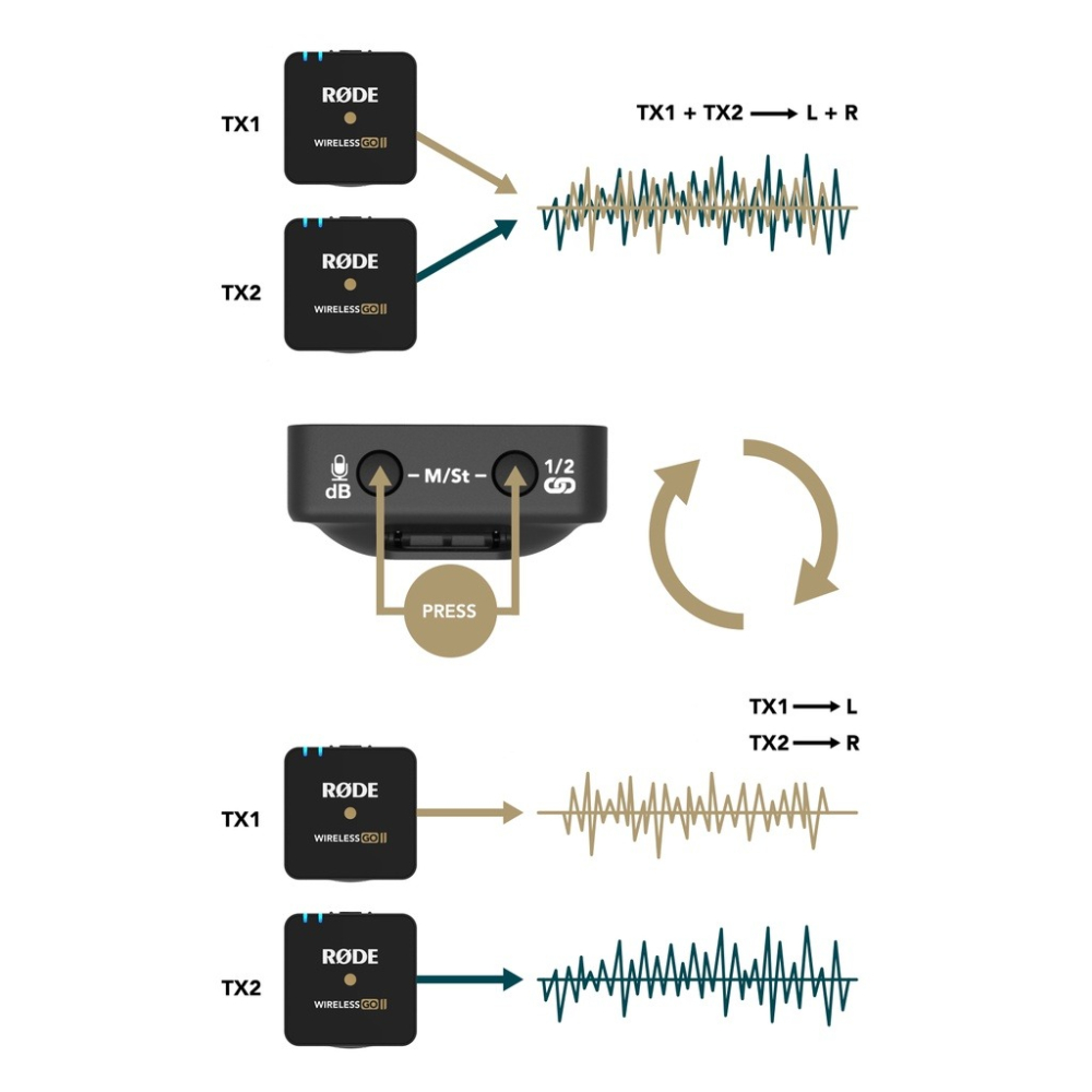 【eYe攝影】現貨 RODE Wireless GO II 2 無線麥克風 領夾式麥克風 一對二 採訪 直播 收音 平輸-細節圖6