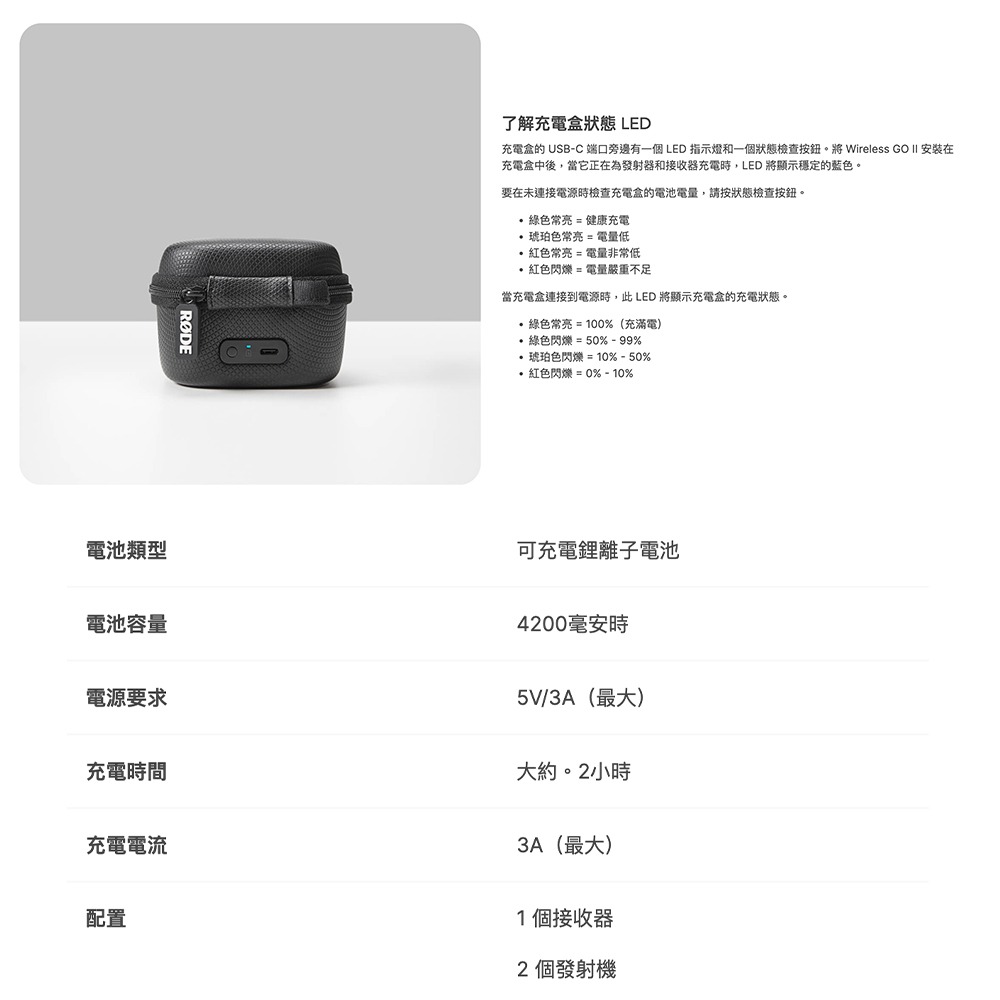 【eYe攝影】台灣公司貨 原廠 RODE Wireless GO II 2 無線麥克風 充電收納盒 充電盒 收納盒 充電-細節圖5