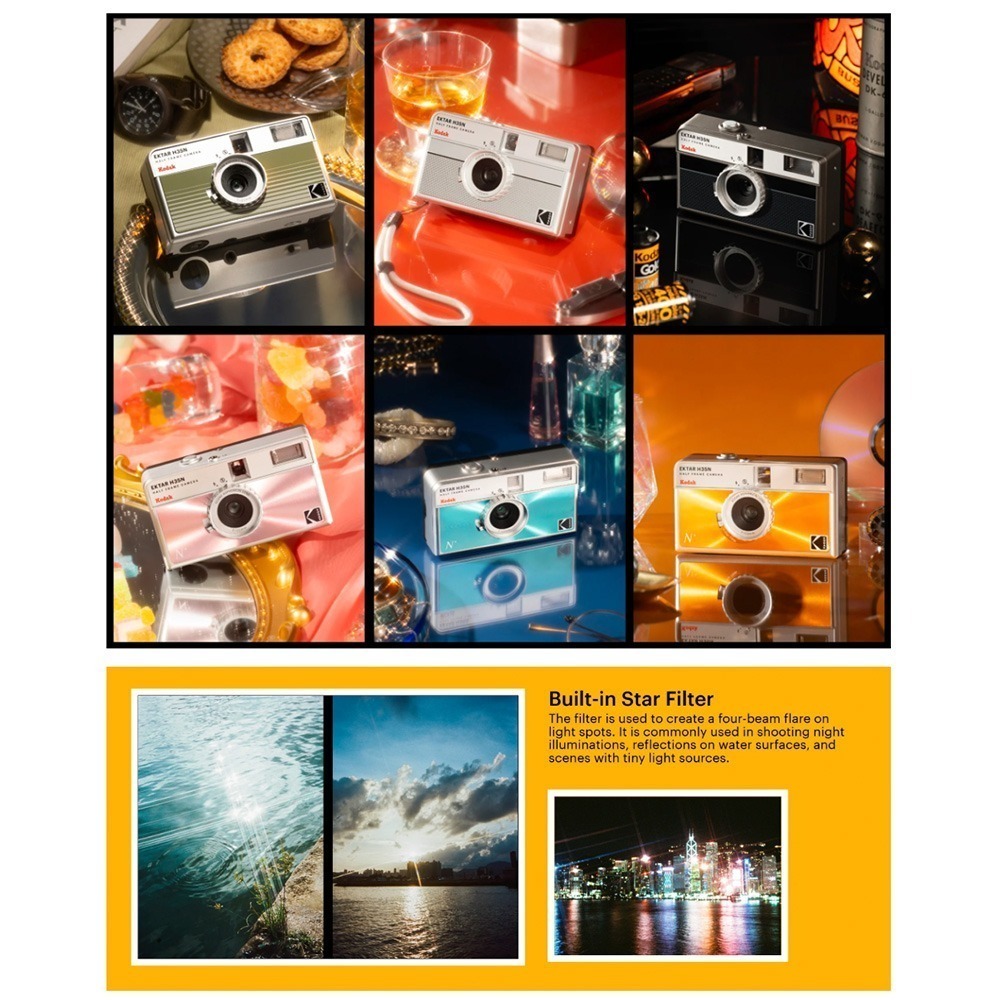 【eYe攝影】新款 含發票 送電池 柯達 KODAK EKTAR H35N 復古 底片相機 可換底片 半格相機 傻瓜相機-細節圖3