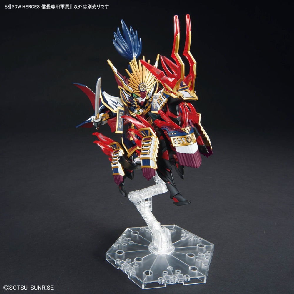 【鋼普拉】現貨 BANDAI SDW HEROES SD鋼彈世界 群英集 #34 信長次代鋼彈 織田信長 信長専用軍馬-細節圖5