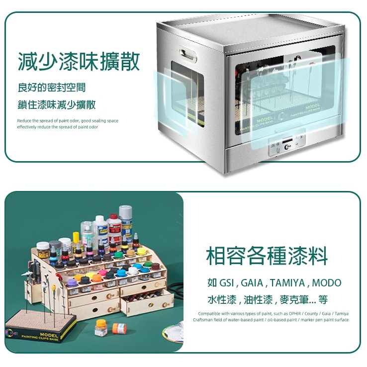 【鋼普拉】新款 送上漆夾+底座 不鏽鋼烘乾機 模型上色 防塵 噴漆 板件烘乾 工具乾燥 自動烘乾 烤漆房 冷風 熱風-細節圖6