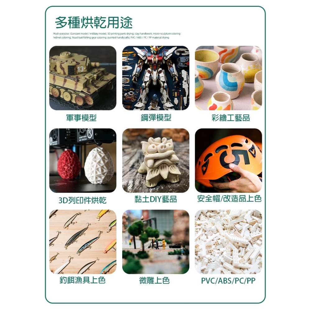 【鋼普拉】新款 送上漆夾+底座 不鏽鋼烘乾機 模型上色 防塵 噴漆 板件烘乾 工具乾燥 自動烘乾 烤漆房 冷風 熱風-細節圖8