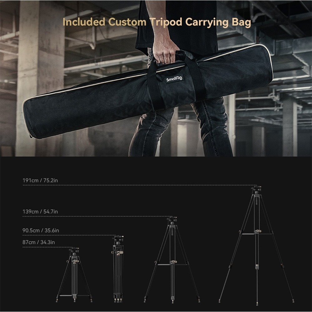 【eYe攝影】現貨 SmallRig AD-80 4163 重型鋁合金三腳架 鋁合金腳架 腳架 三腳架 最高191CM-細節圖6