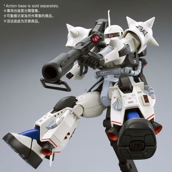 【鋼普拉】現貨 PB魂商 MG 1/100 MS-06R-1A ZAKU II 白狼 松永信 SHIN 白色 薩克-細節圖5