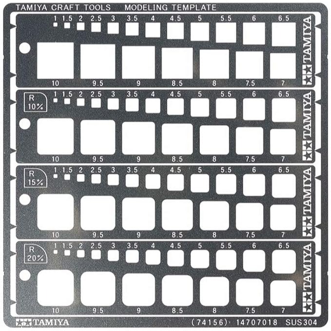 【鋼普拉】現貨 田宮 TAMIYA 74150 74154 74156 造型刻線模板 圓形板 橢圓形 方形 刻線板-細節圖6