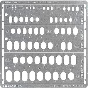 【鋼普拉】現貨 田宮 TAMIYA 74150 74154 74156 造型刻線模板 圓形板 橢圓形 方形 刻線板-細節圖9