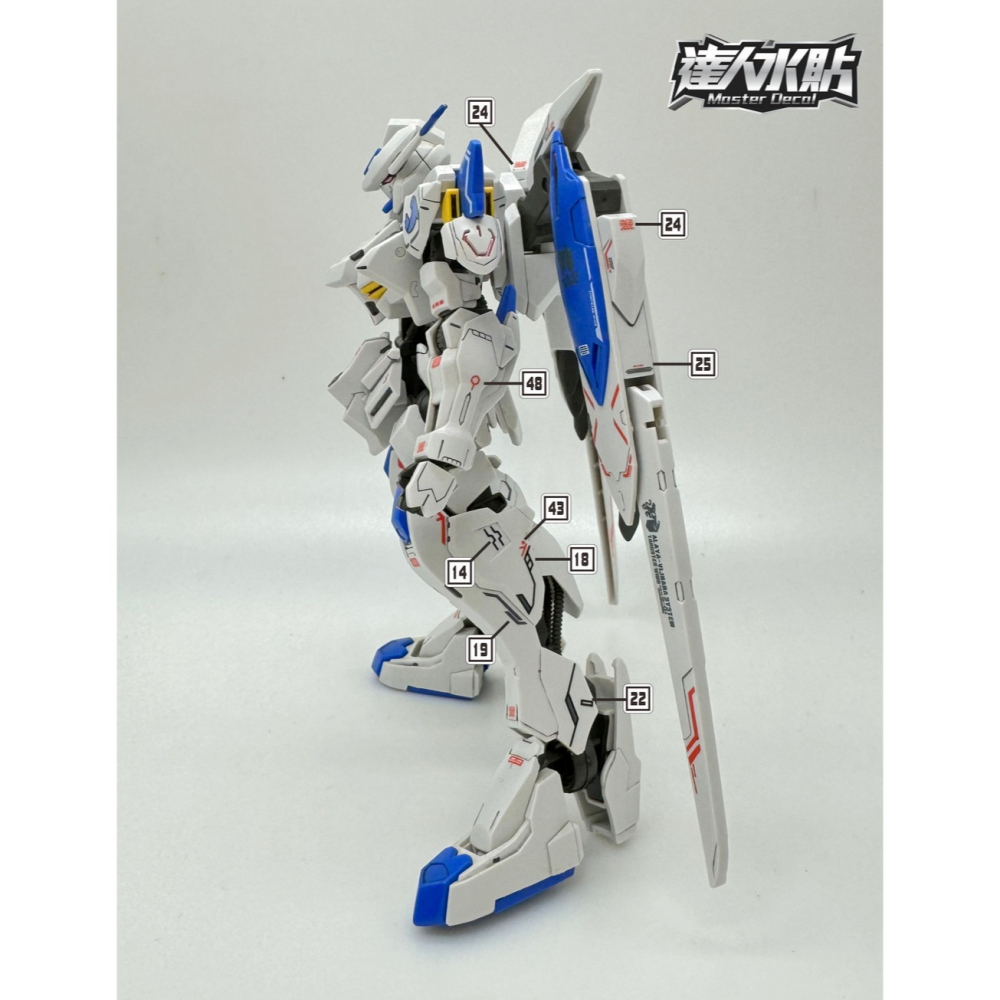 【鋼普拉】現貨 大林水貼 螢光水貼 鐵血的孤兒 HG 1/144 #036 GUNDAM BAEL 主魔鋼彈 巴爾鋼彈-細節圖3