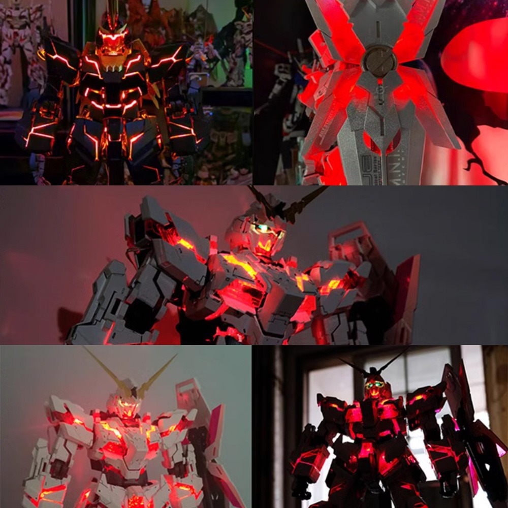 【鋼普拉】現貨 高級幻彩燈組 KOSMOS PG 1/60 獨角獸鋼彈 完美獨角獸 報喪女妖 最終決戰 三盾 鳳凰-細節圖5