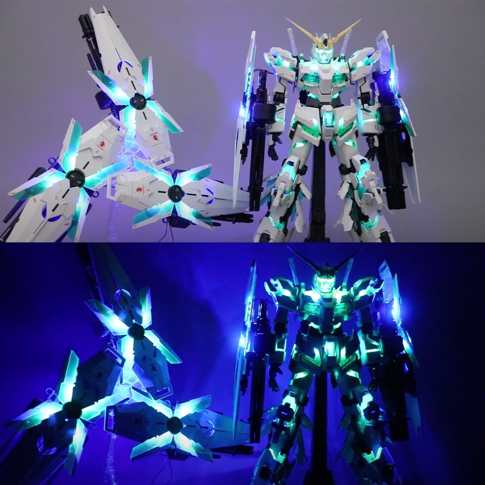 【鋼普拉】現貨 高級幻彩燈組 KOSMOS PG 1/60 獨角獸鋼彈 完美獨角獸 報喪女妖 最終決戰 三盾 鳳凰-細節圖6