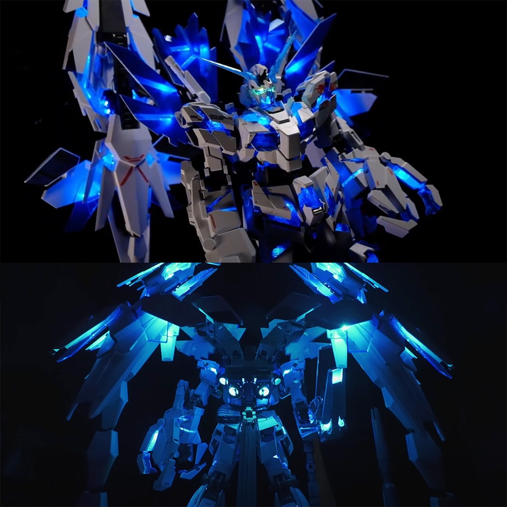 【鋼普拉】現貨 高級幻彩燈組 KOSMOS PG 1/60 獨角獸鋼彈 完美獨角獸 報喪女妖 最終決戰 三盾 鳳凰-細節圖9