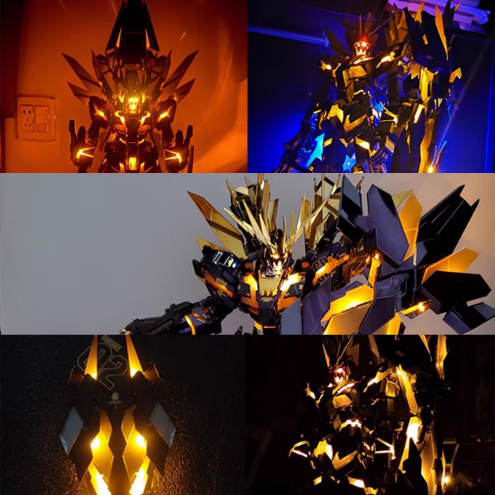 【鋼普拉】現貨 高級幻彩燈組 KOSMOS PG 1/60 獨角獸鋼彈 完美獨角獸 報喪女妖 最終決戰 三盾 鳳凰-規格圖9